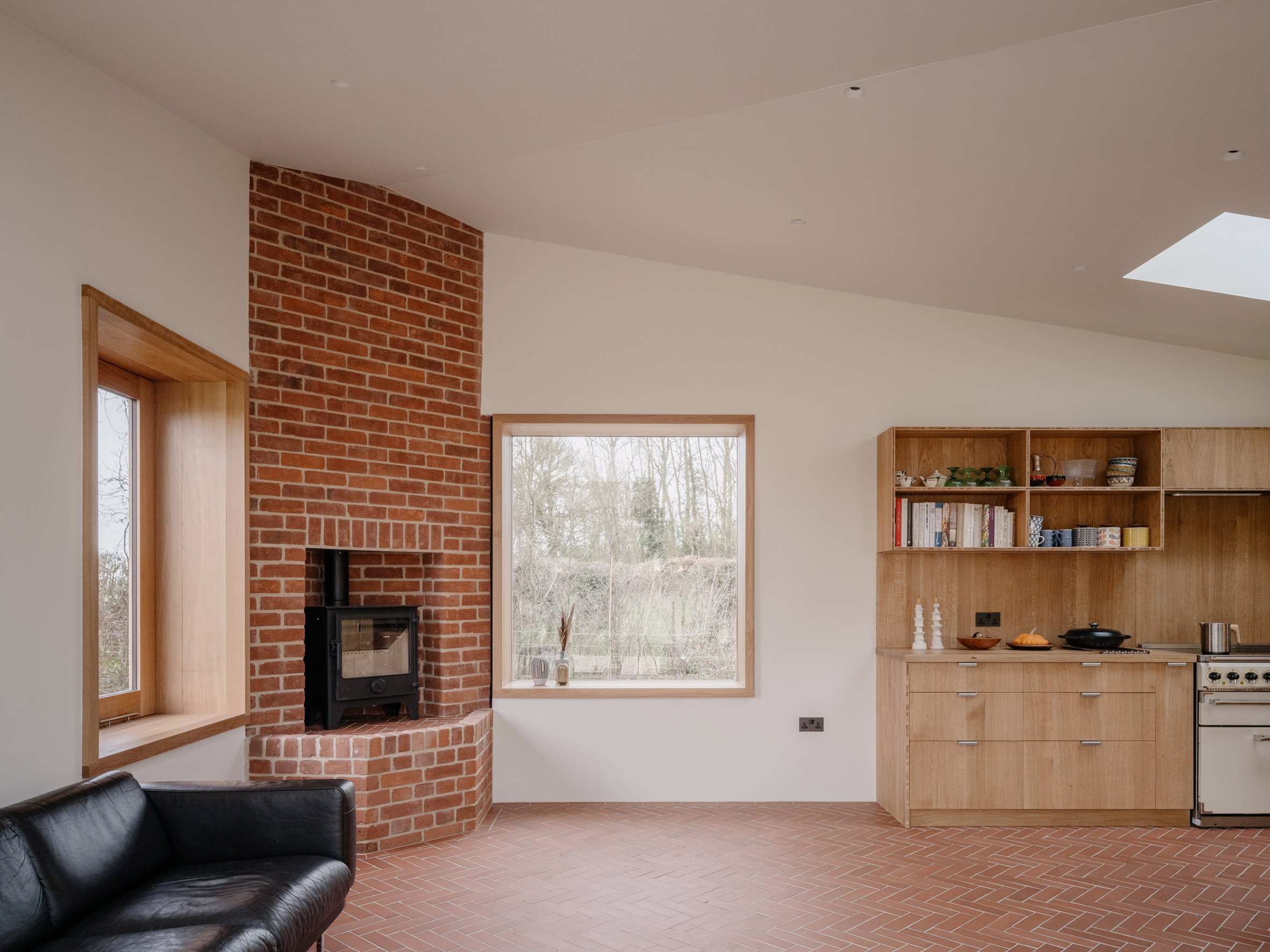 Living room in a cottage extension by James Grayley Architecture
