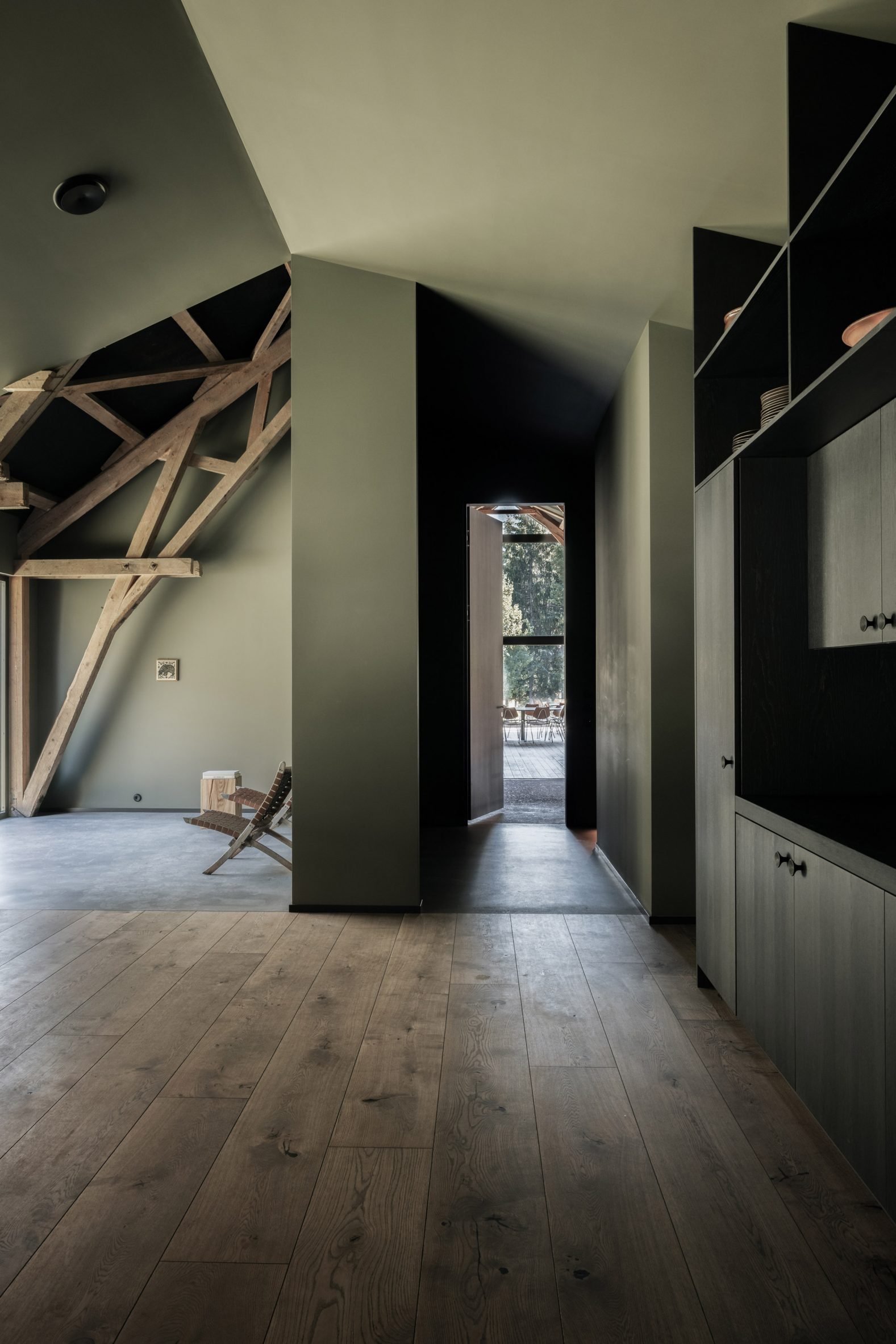 Interior view of barn conversion by Office Inainn