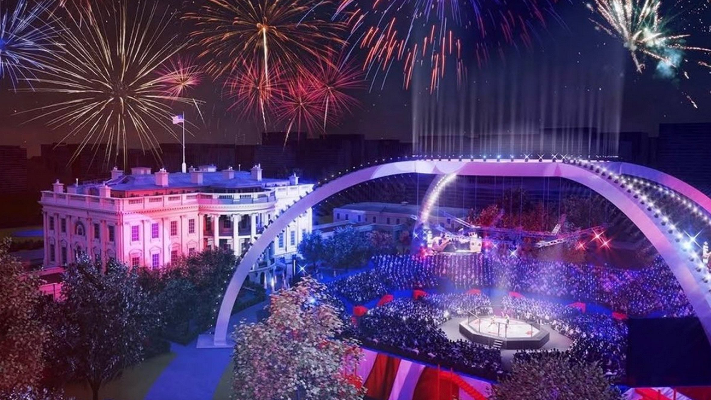 UFC arena outside the White House