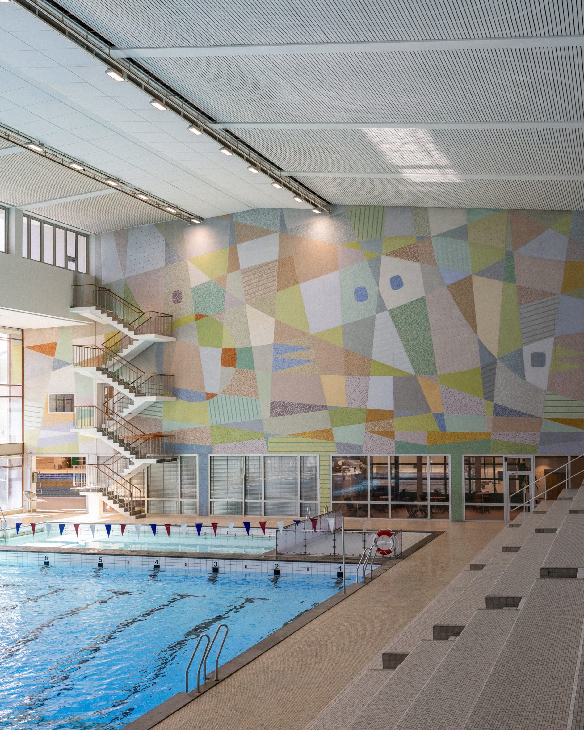 Interior of Valhallabadet with pool