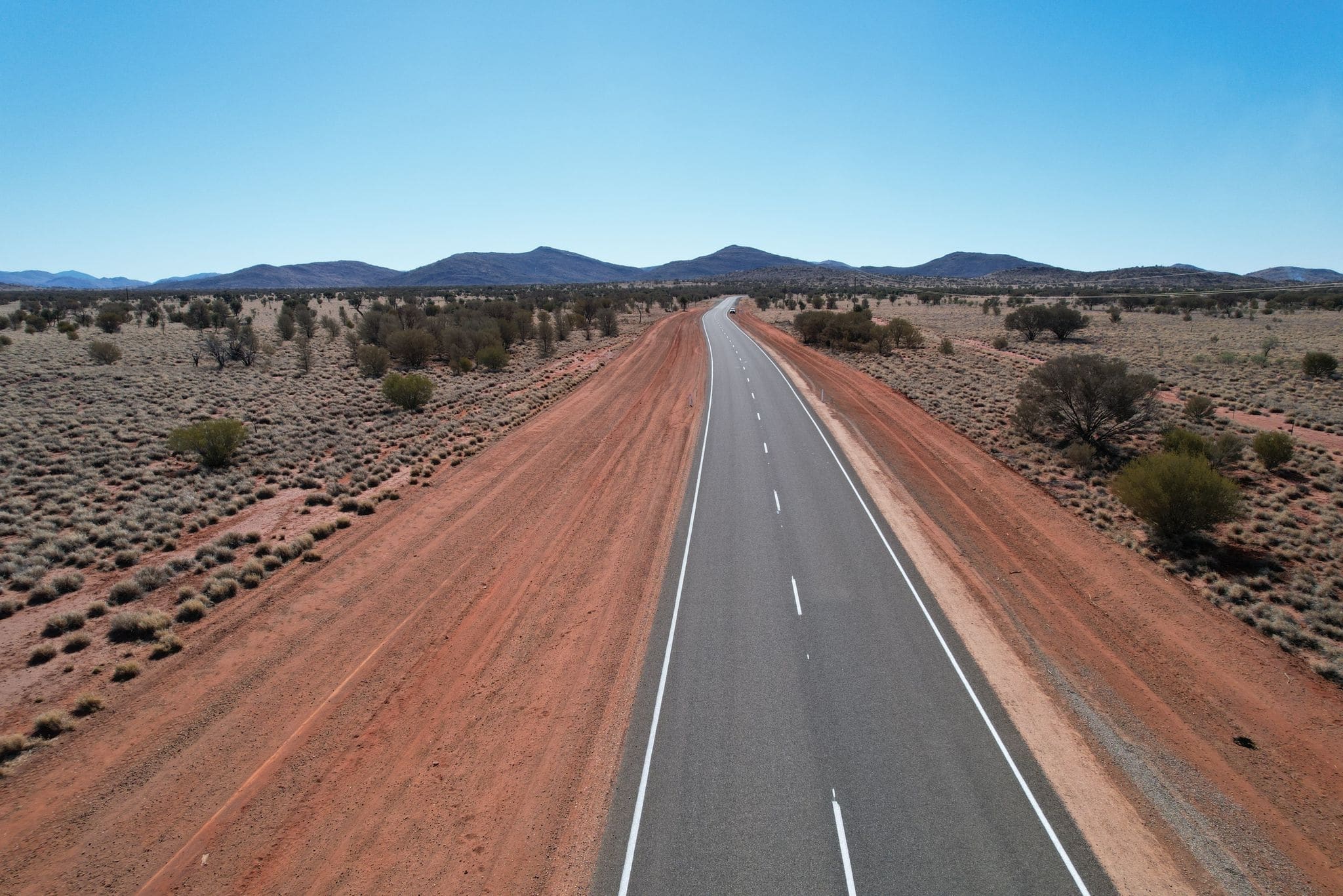 Flood recovery works have been completed on the Stuart Highway, near Glendambo in far north South Australia.
