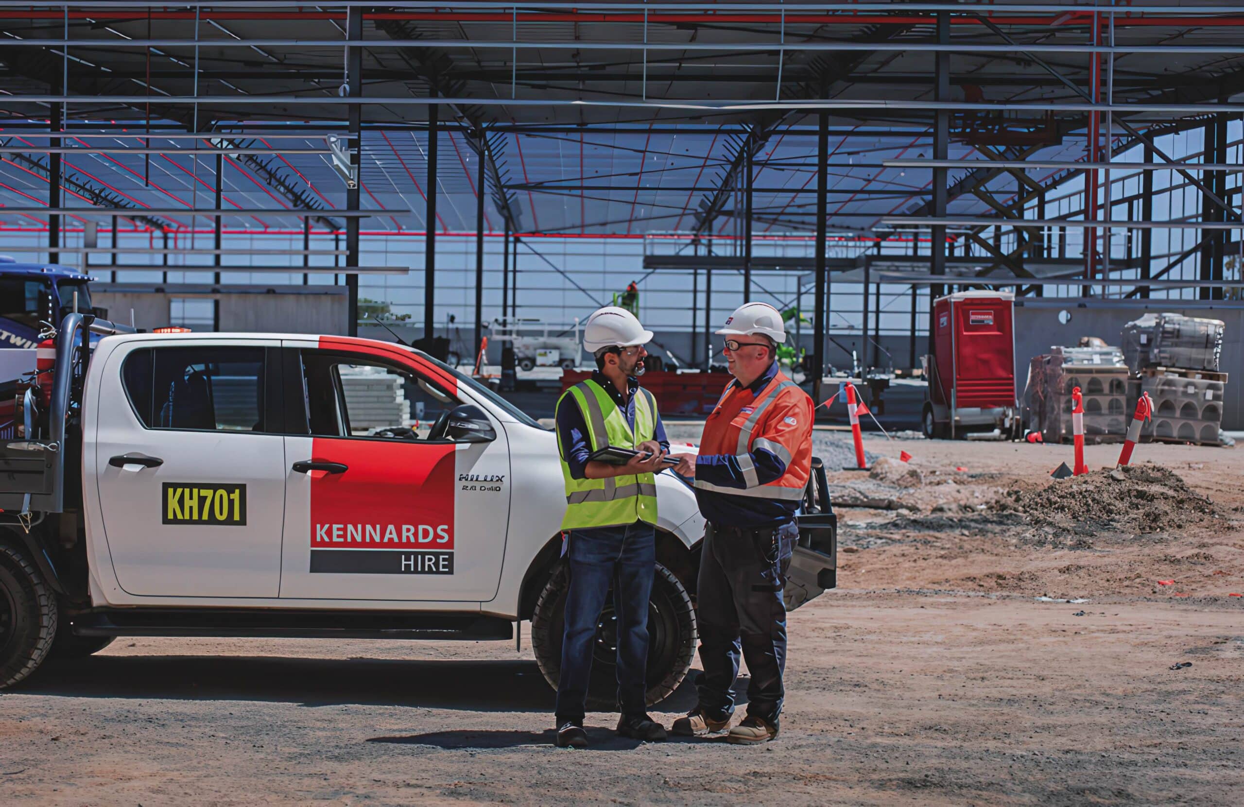 Industry confidence levels remain high, despite challenges, according to the Construction Confidence Check. Images: Kennards Hire.