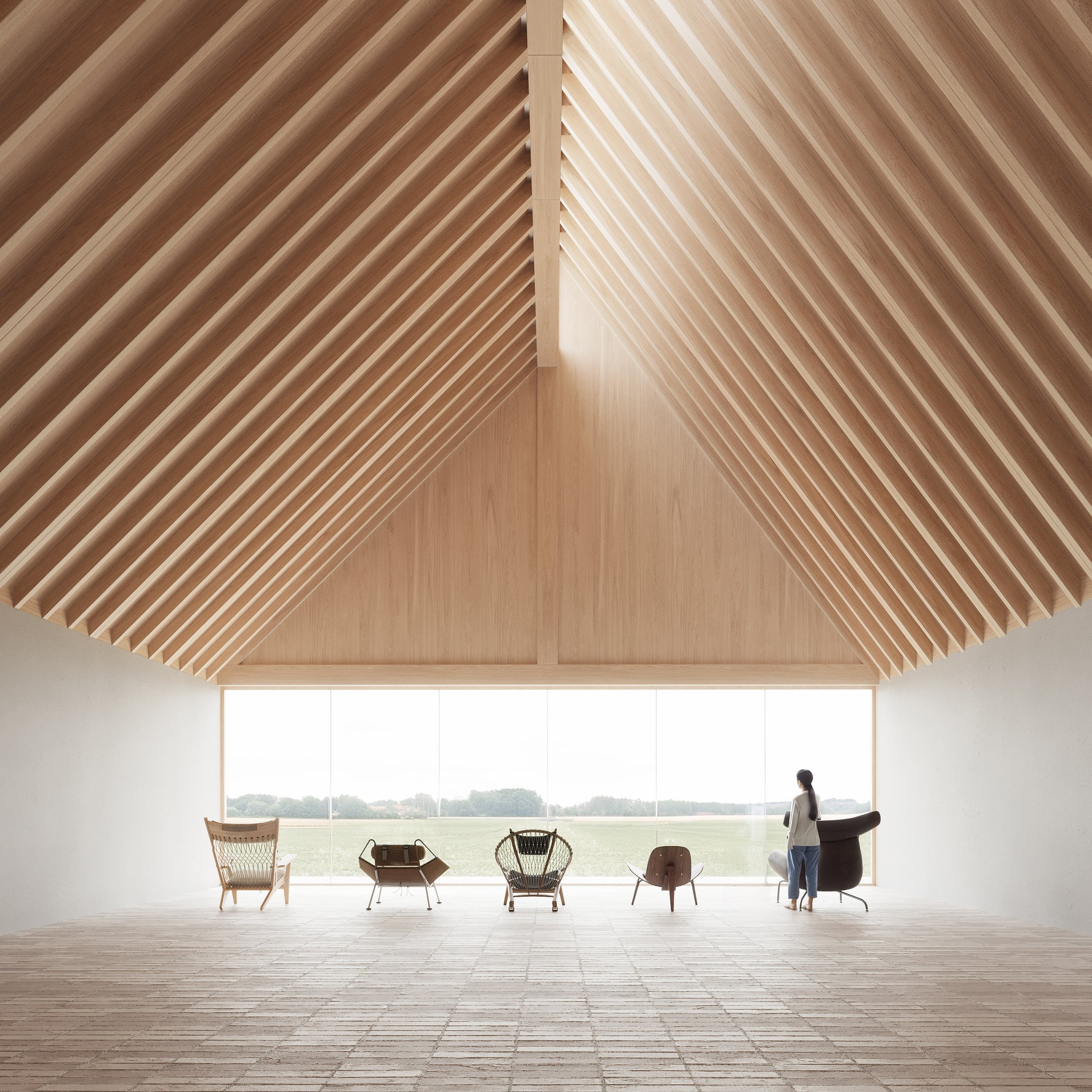 Interior of Danish exhibition space