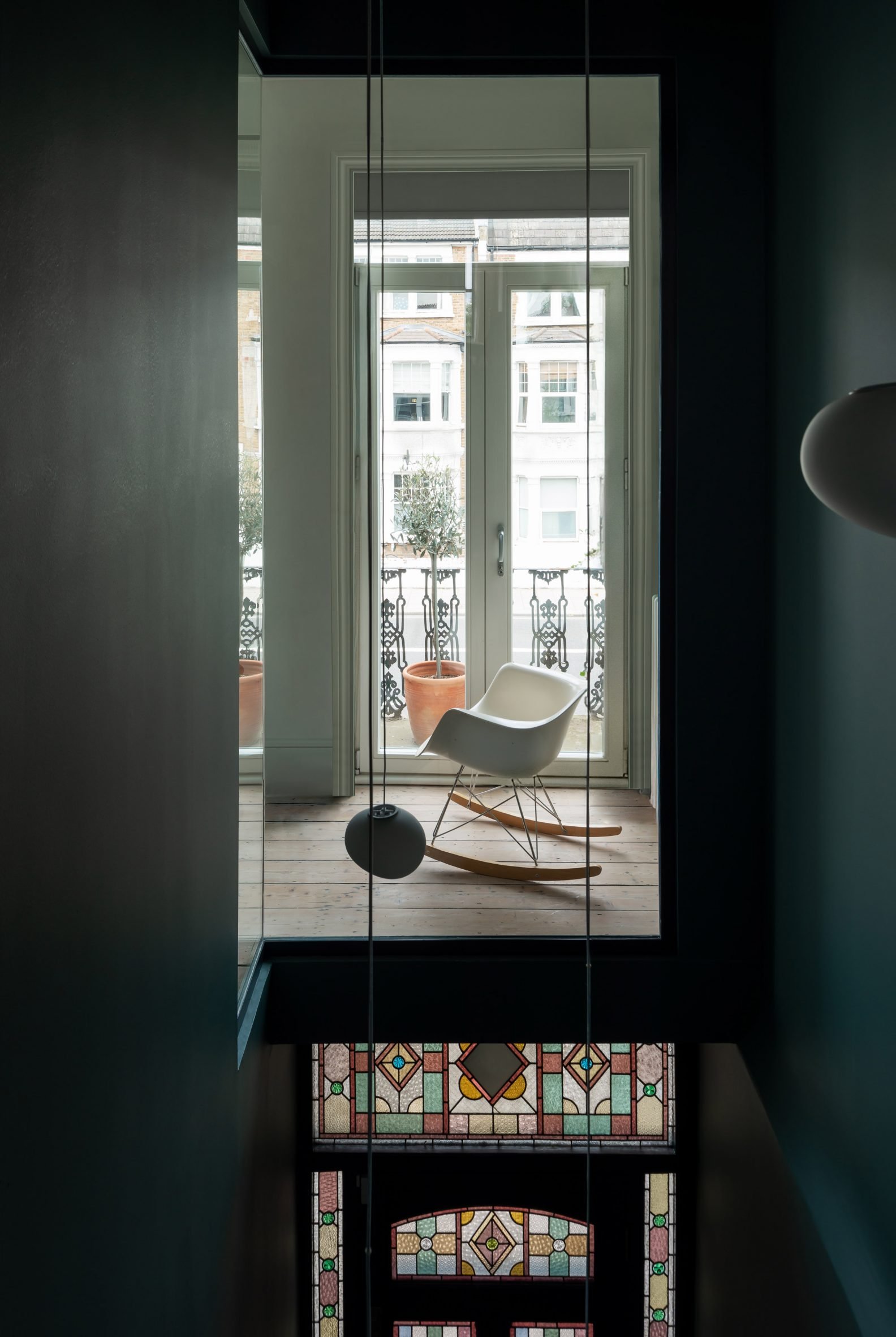 Double-height void above entrance space 