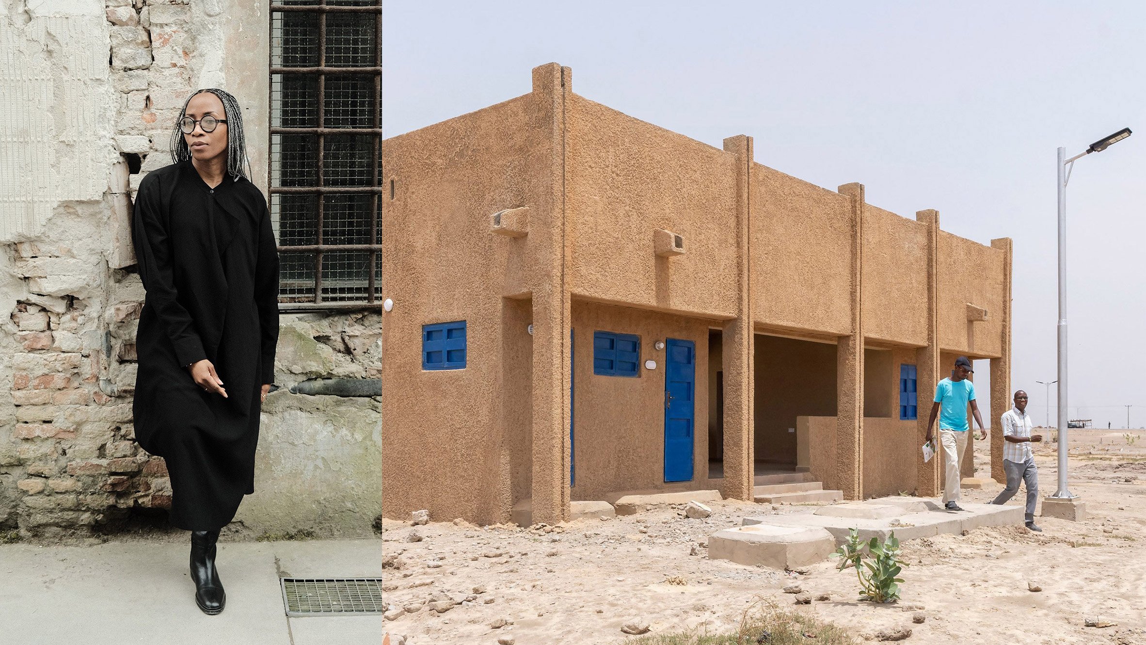 Tosin Oshinowo portrait and building