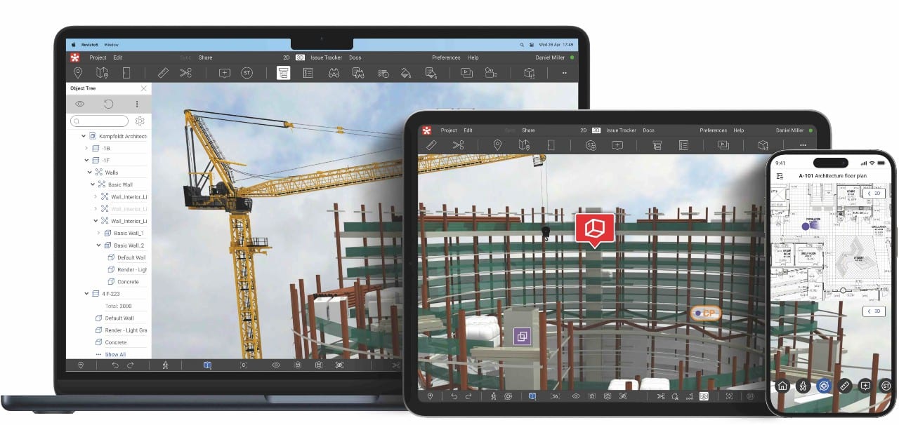 The Revizto platform allows project stakeholders to conduct clash-detection, while also establishing a digital hub for changes and progress updates. 